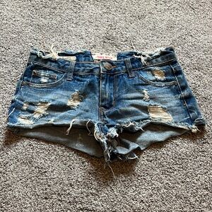 Hot Kiss Distressed Jean Shorts